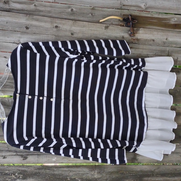 Ladies Tunic with Sheer Flounce Bottom - Picture 8 of 10